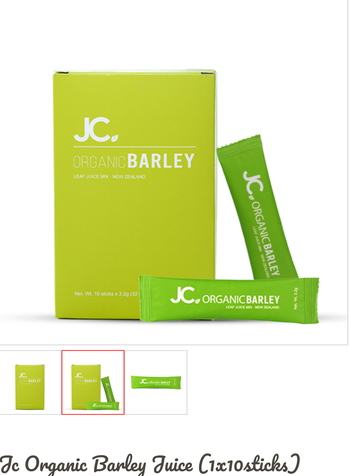 JC Organic Barley Juice 1x10 sticks